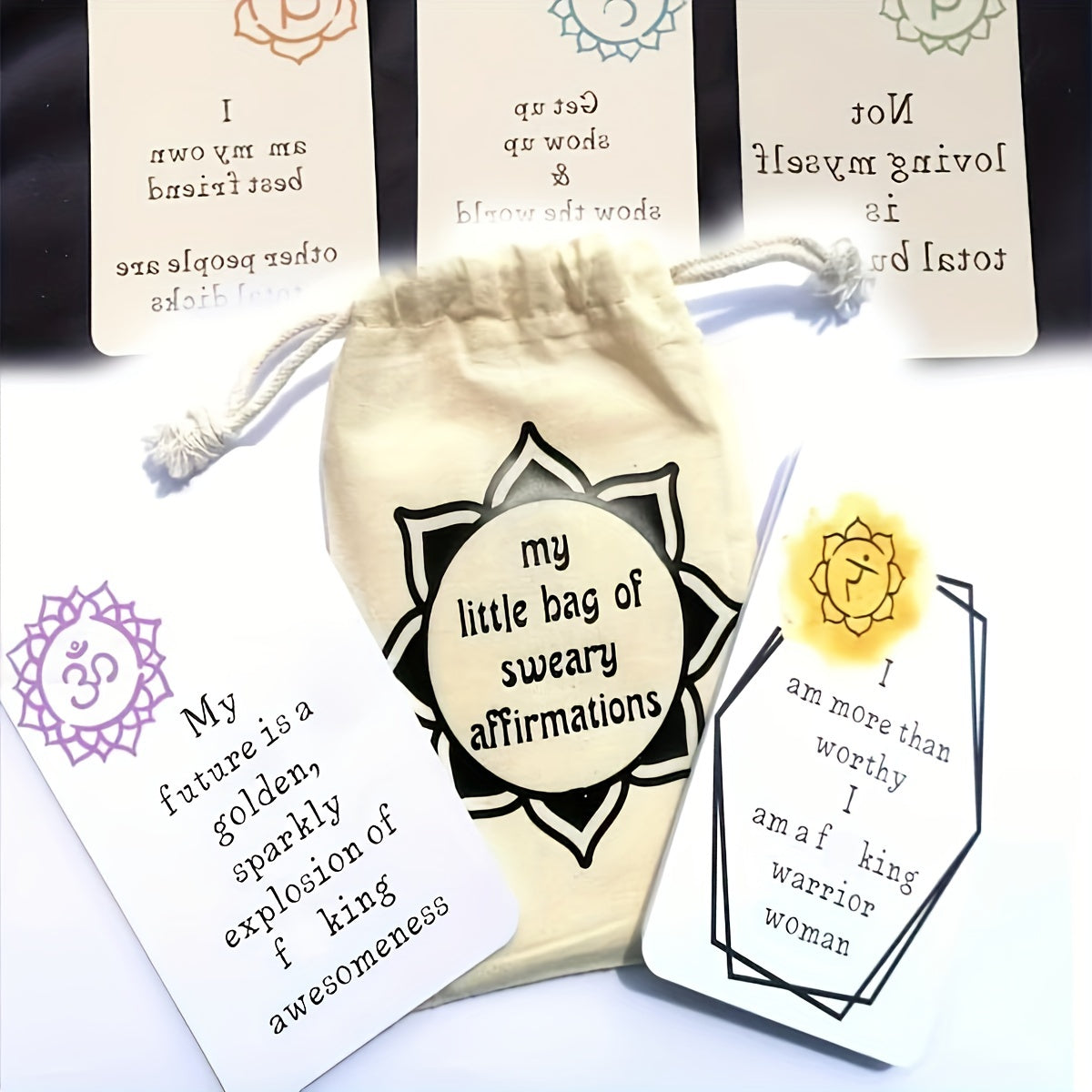 16pcs Funny Affirmation Card Set for Self Improvement and Encouragement
