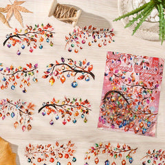 20 Pack Colorful Night Light Themed Stickers for Scrapbooking