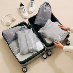 6 Pcs Travel Storage Bag Sets - Lightweight Clothes Organzier