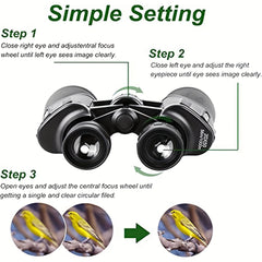 Professional 20x50 Binoculars for Outdoor Soccer Concerts and Bird Watching