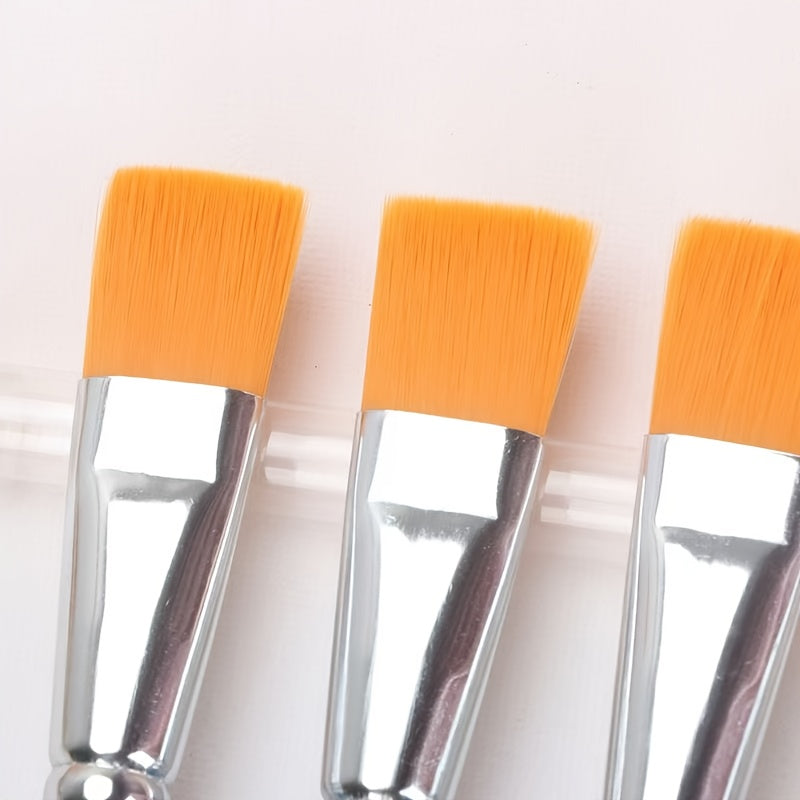 Nylon Brushes for Acrylic Painting Wooden Handle Smooth Application