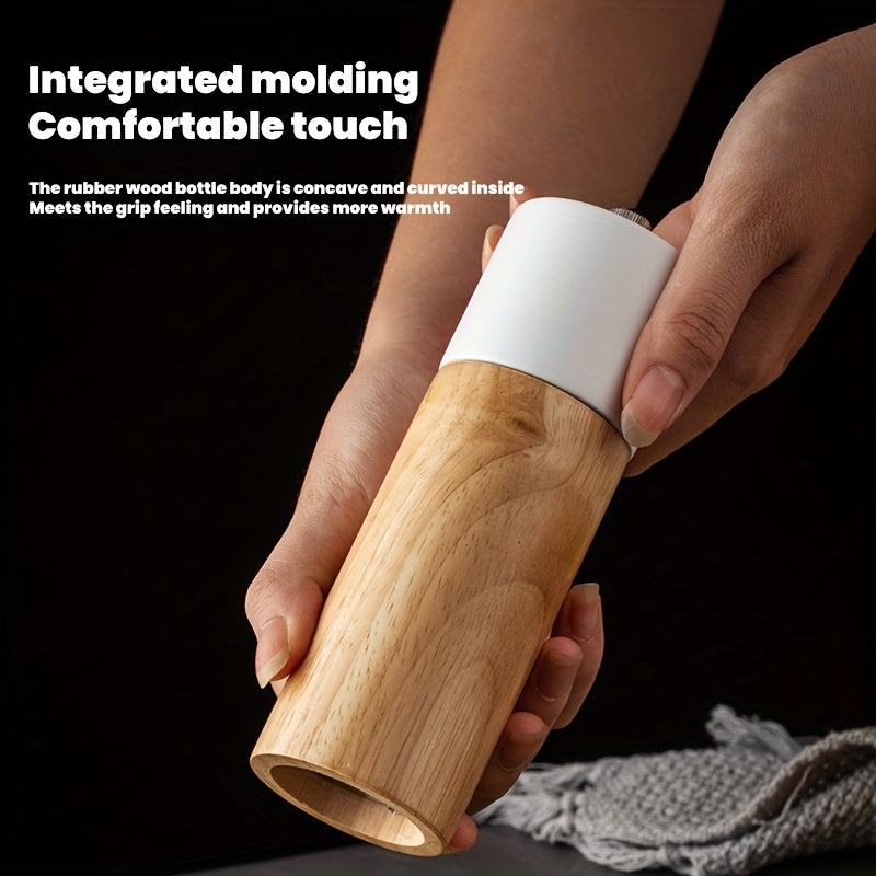 Wooden Manual Pepper & Sea Salt Grinder Kitchen Tool
