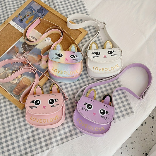 Girls Cat Mini Satchel with Ears Crossbody Bag