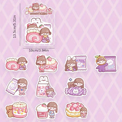 100 Pcs Cartoon Note Paper Pack Student DIY Material Paper