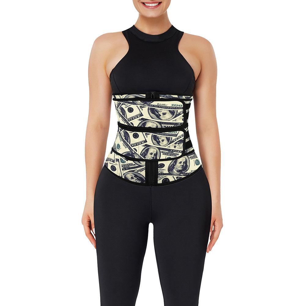 Waist Trainer Tummy Wrap Zipper Tummy Control Slim Girdle Belt