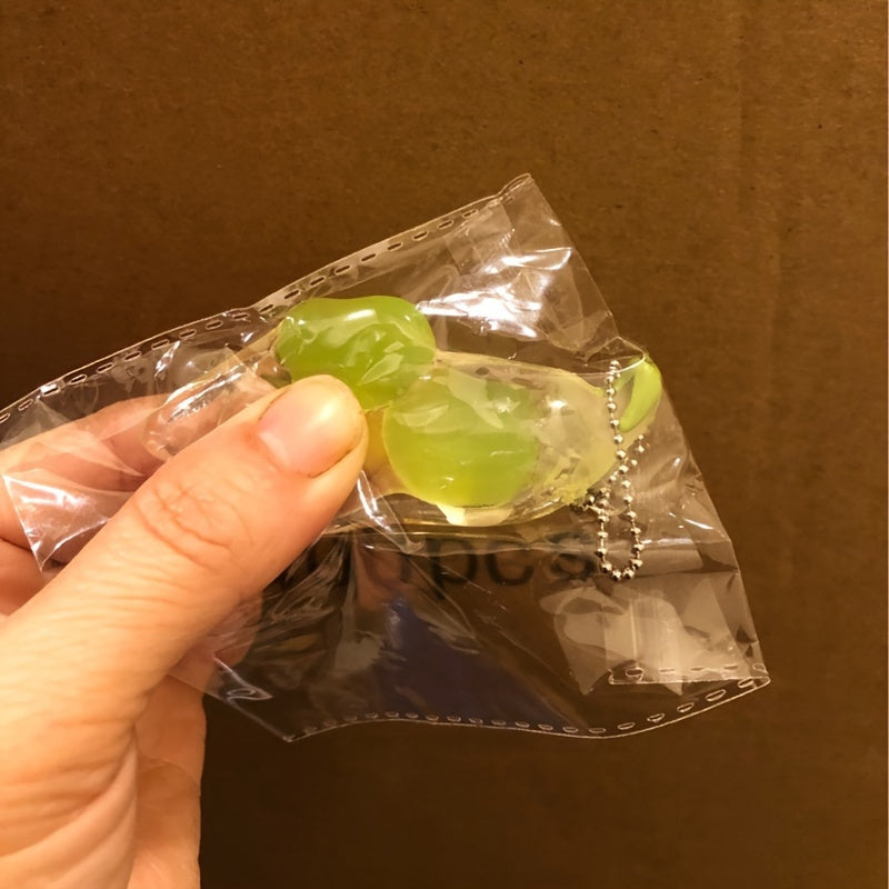 Soft Squeeze Bean Decompression Keychain for Car Keys Backpacks Wallets