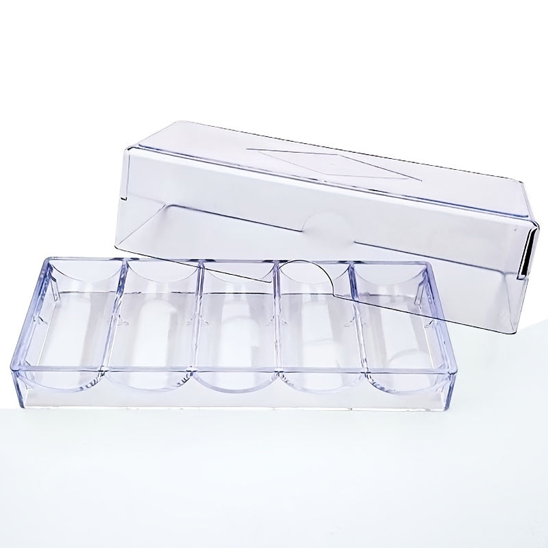 1pc Poker Chips Box Transparent Organizer Supplies