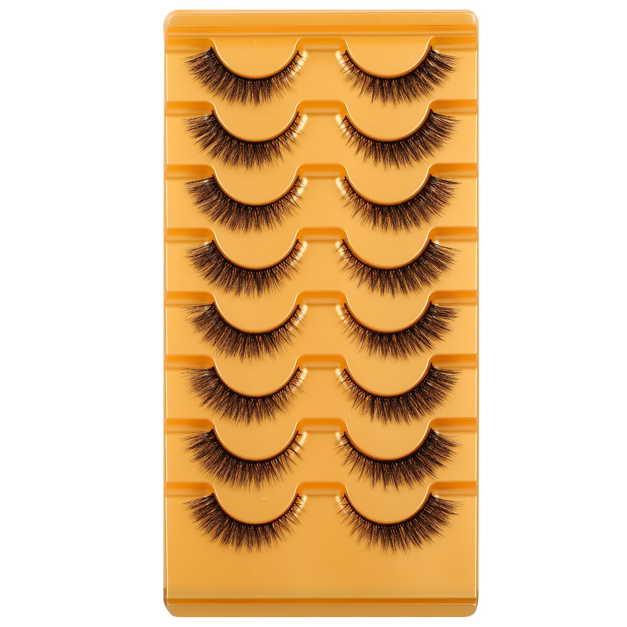 Reusable Wispy Cat Eye Lashes Cross Fluffy Natural Look