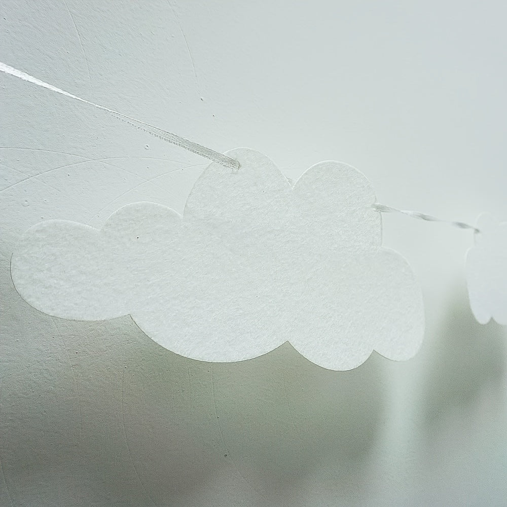 2 Pack Cloud Garland Cloud Felt Banner Cloud Wall Decor Cloud Baby Shower