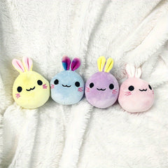 4pcs Mini Bunny Plush Toys Soft Polyester Long Ear Rabbit Plushies