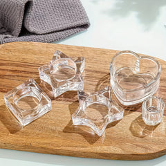 Transparent Glass Candle Holder, Various Shapes