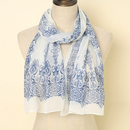 Breathable Print Scarf Sunscreen Shawl Casual Outdoor Wrap