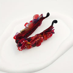 Rhinestone Flower Hair Claw Clip for Women Girls