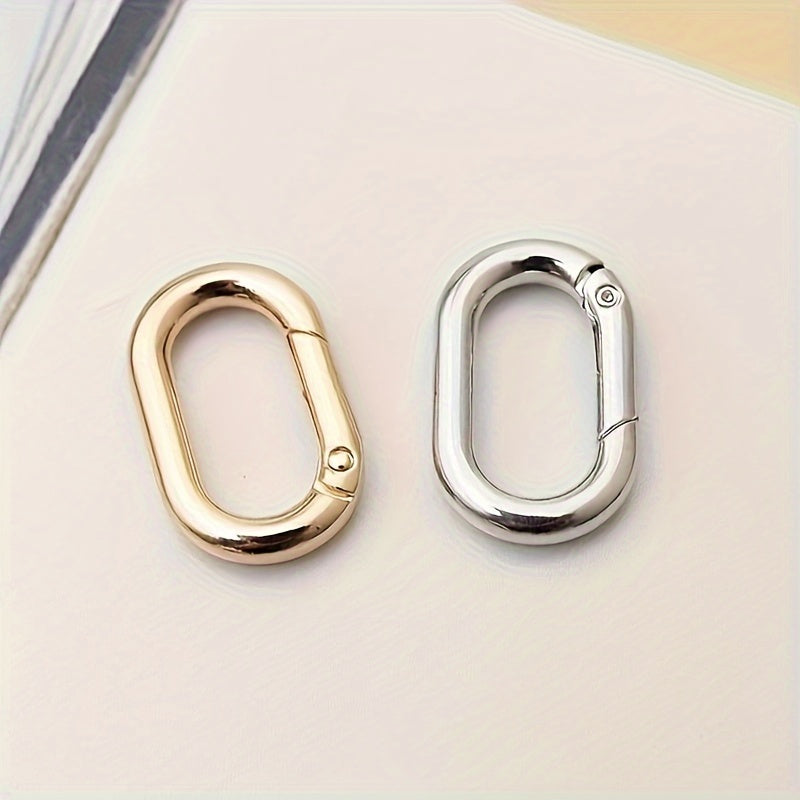 5pcs Metal Key Ring Spring Snap Hook Keychain Keyring Backpack