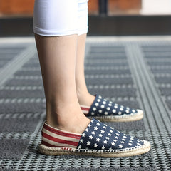 Women's Star Pattern Canvas Slip-On Shoes Lightweight & Comfortable