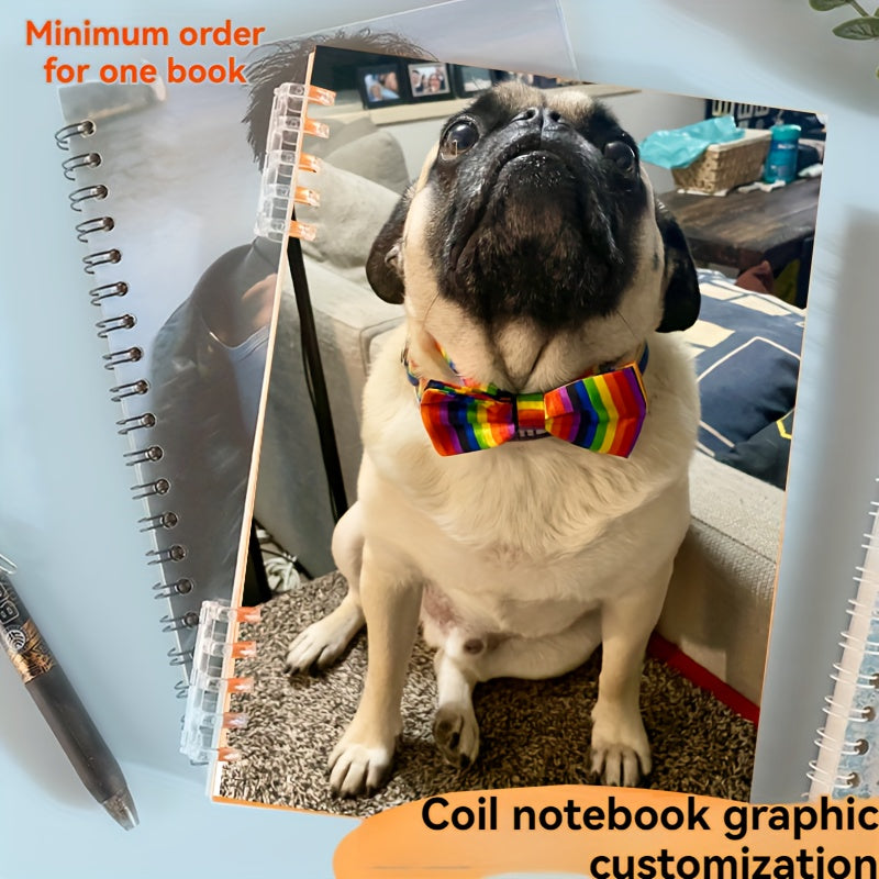 Personalized Pet Cover Spiral Notebook Waterproof Soft Cover