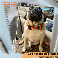 Personalized Pet Cover Spiral Notebook Waterproof Soft Cover