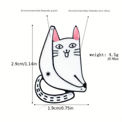 Pink Cat Yoga Pose Brooch for Girls