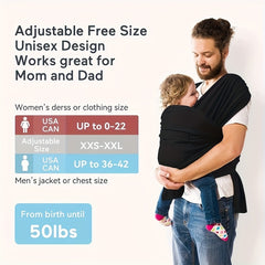 Baby Wrap Carrier Easy Wear for Newborn Up to 22.68 KG