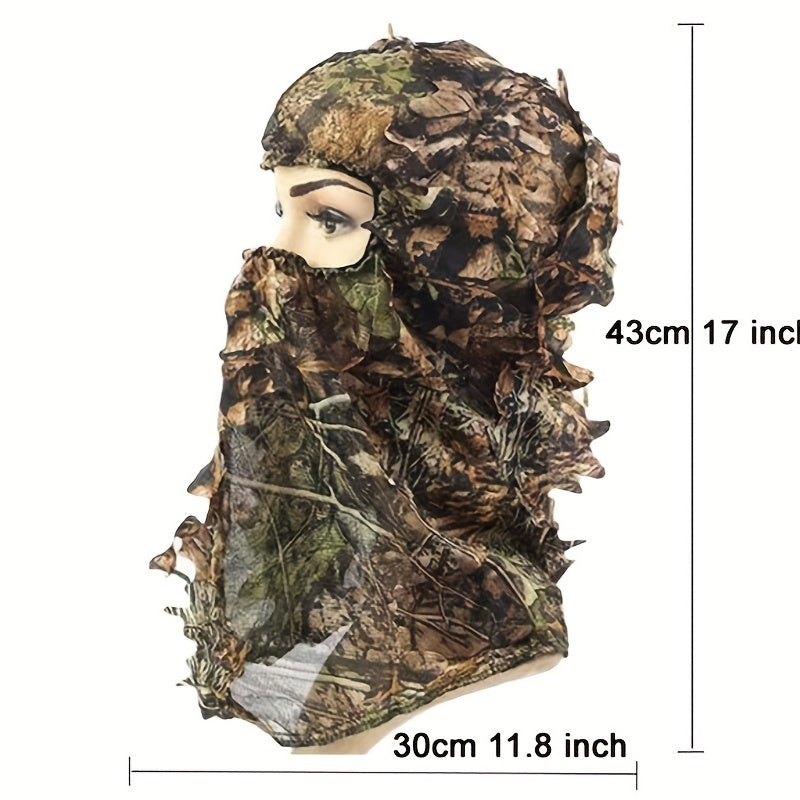 Polyester 3D Full Face Mask Headwear Camo Hunter Halloween Costume