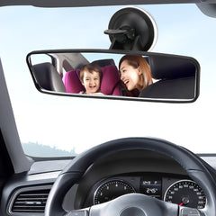 Car Rear Mirror Wide Angle 360 Rotation Suction Cup Interior Rear View Mirror