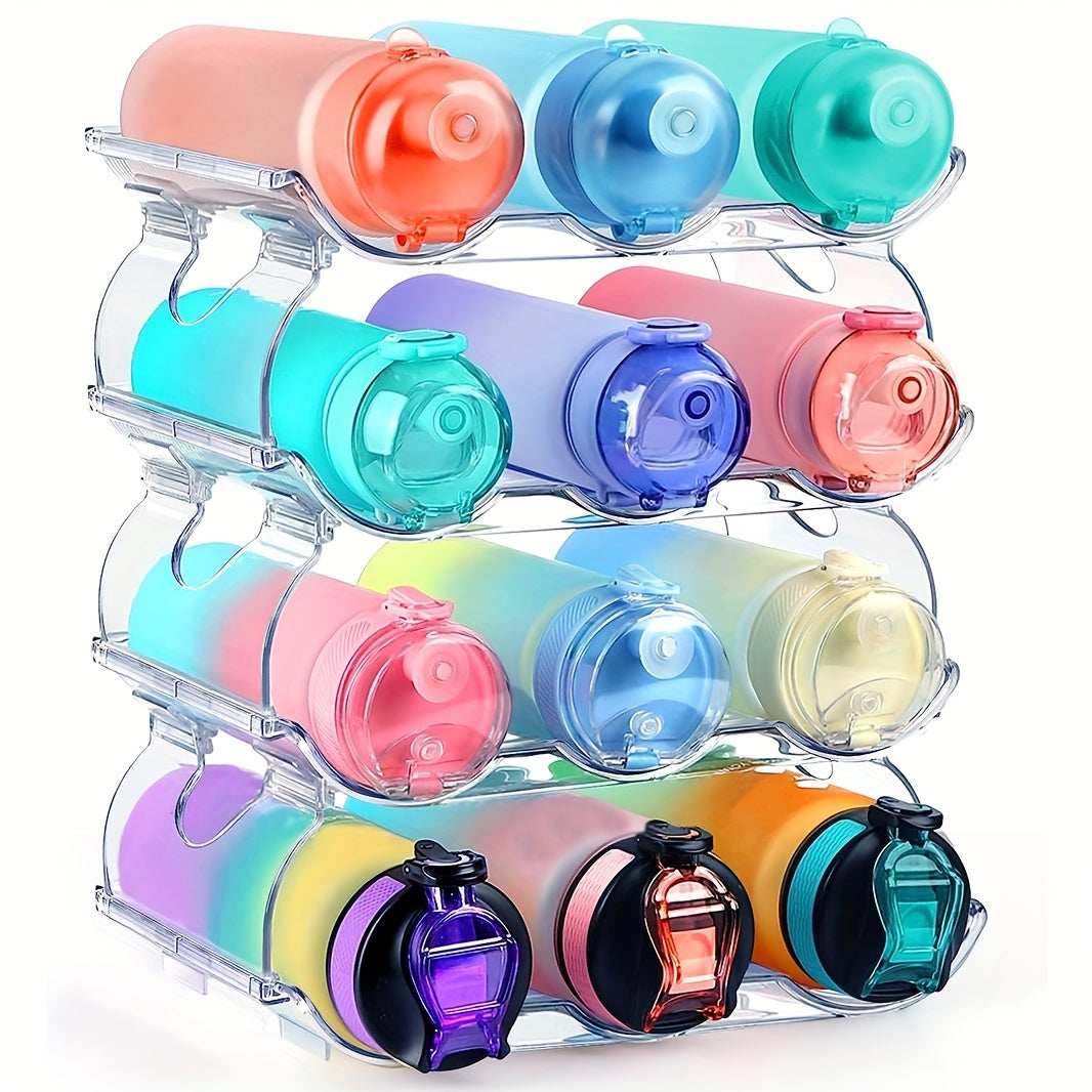 Plastic Stackable Water Bottle Holder Organizer Rack