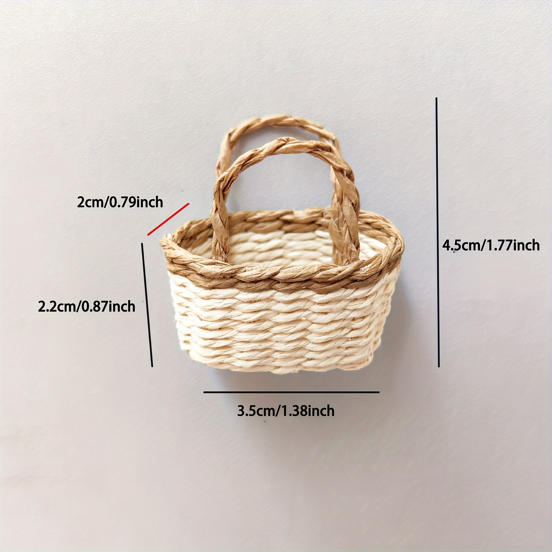 Mini Basket Small Cloth Weaving Paper Vine Basket Decoration Easter