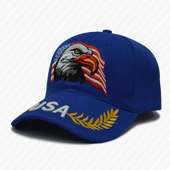 Eagle Head Cotton Peaked Cap Embroidered Baseball Hat