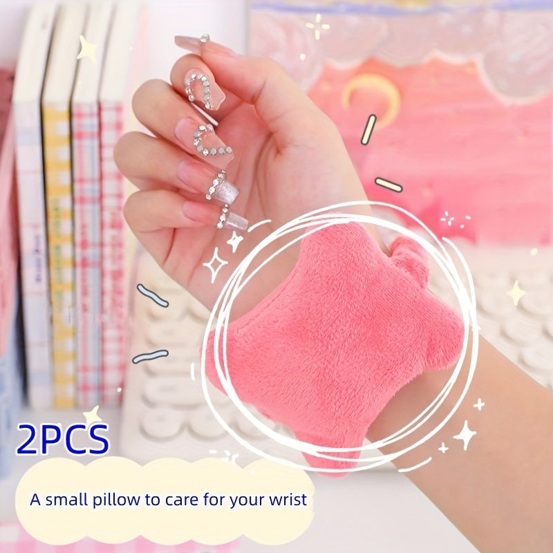 2pcs Mouse Pad Wrist Protector Small Pillow Elastic with Keyboard Typing