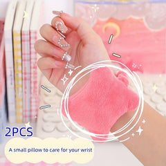 2pcs Mouse Pad Wrist Protector Small Pillow Elastic with Keyboard Typing