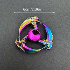 Colorful Sickle Shaped Metal Spinner Toy for Kids
