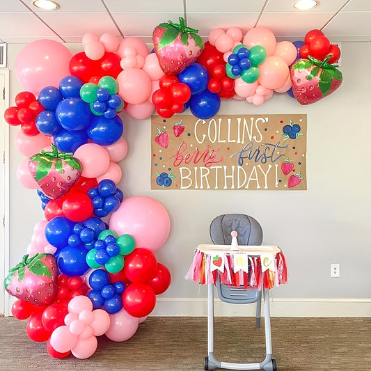 Strawberry Balloons Garland Arch Kit for Birthday Party