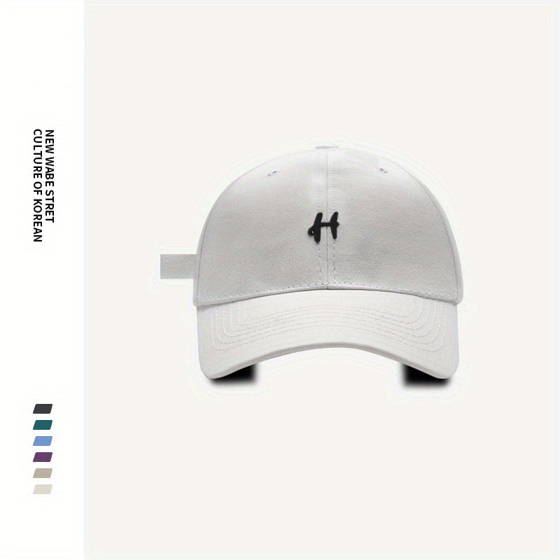 Embroidery Cotton Baseball Cap Solid Casual Couple Dad Hats Unisex