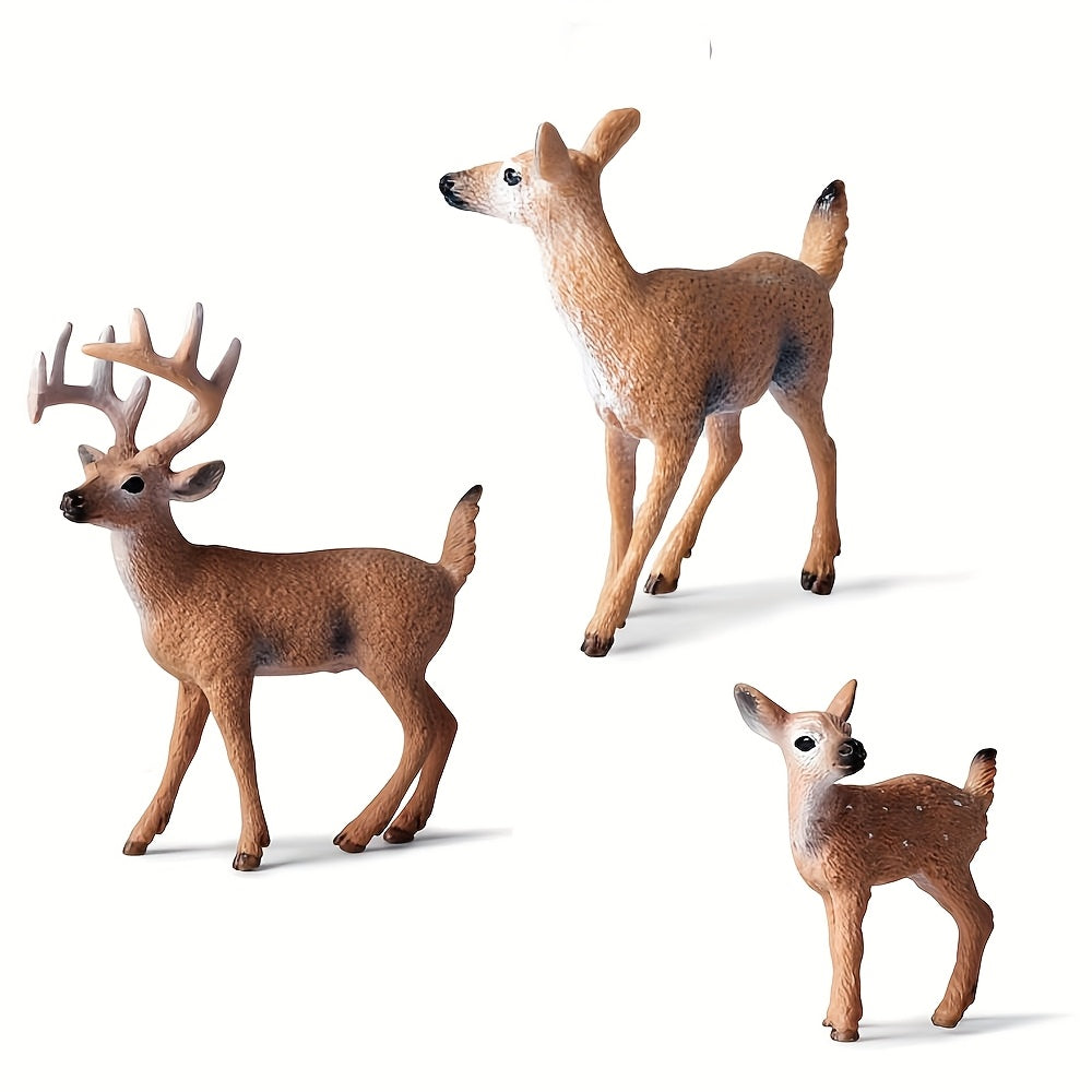 Christmas Reindeer Ornament Set PVC Educational Toy
