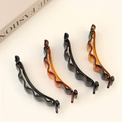 2 PCS Wavy Hair Clip Bobby Pin Retro Hairpin Women Girls Headdress Hair Accessor