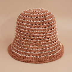 Woolen Plaid Fisherman Hat Autumn Winter All-match Bucket Hat