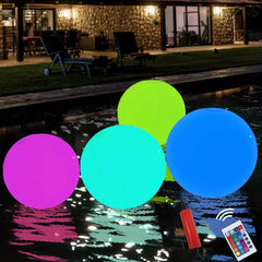 40" Light Up Inflatable Beach Ball With LED Lights - 16 Colors & 4 Modes