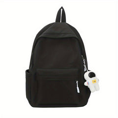 Casual Student Bag Lightweight Backpack With Pendant