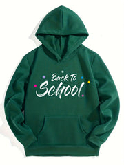 Girls' Back to School Pattern Hoodie Sweatshirt Top