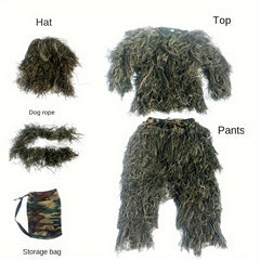 Jungle Camouflage Ghillie Suit for Outdoor Game & Halloween Costume