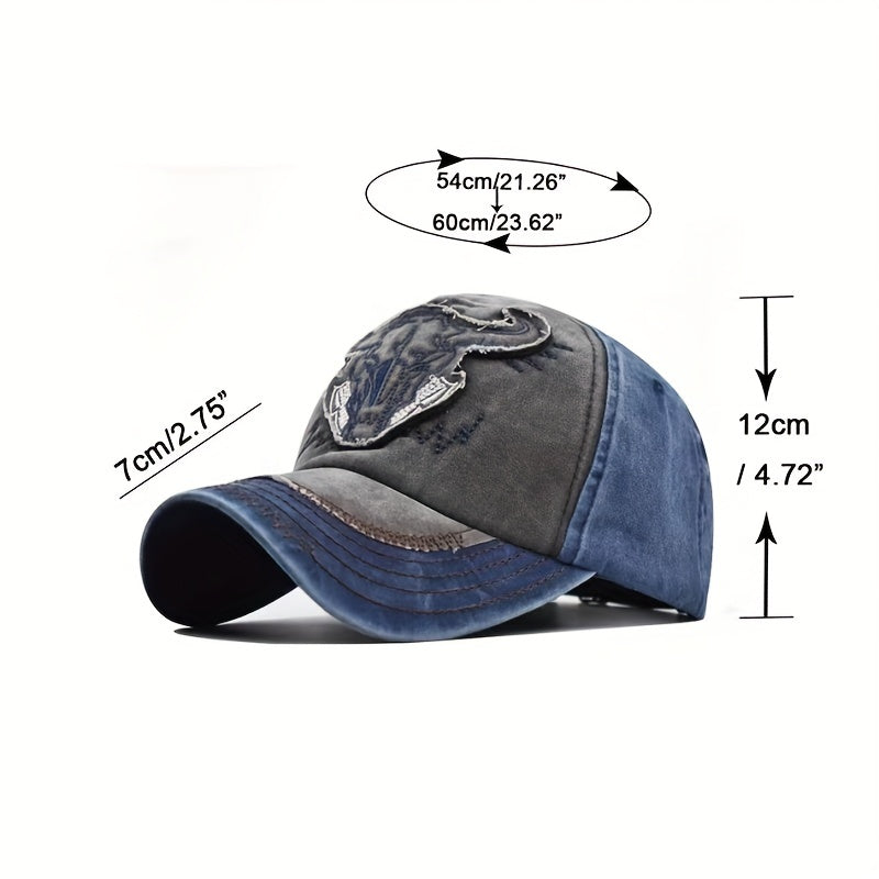 Retro Canvas Baseball Cap Embroidered Letter Snapback Dad Hat