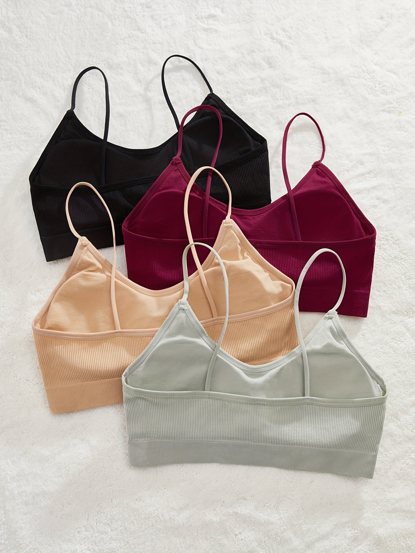 4pcs Wireless Bras Stretch Intimates Women's Lingerie