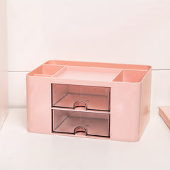 Square Double Layer Drawer Pen Holder Storage Box