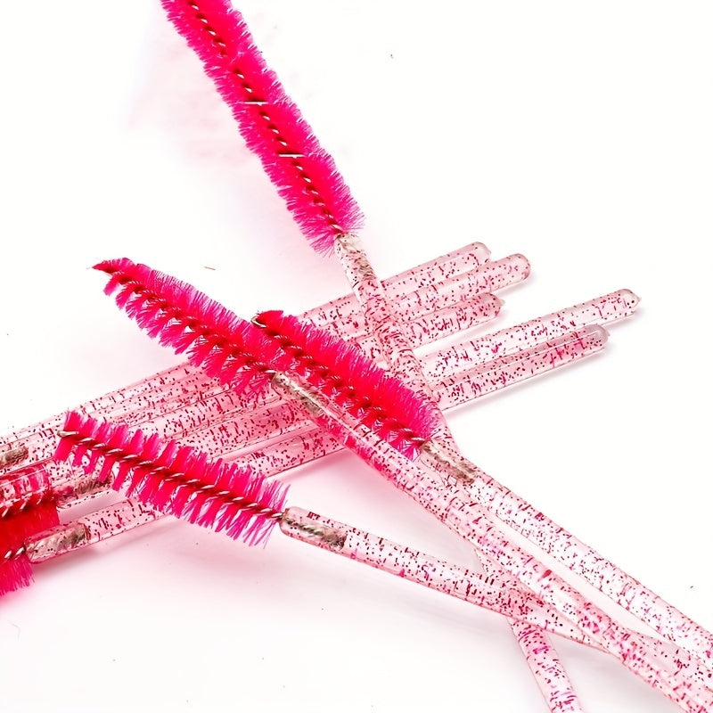 10pcs Mascara Brush Tube Set Lash Wand In A Rabbit Ears Crystal Tube