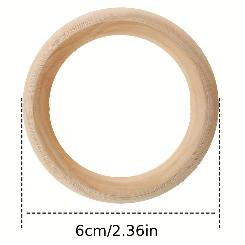 6pcs Wooden Curtain Rings DIY Jewelry Making