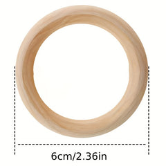 6pcs Wooden Curtain Rings DIY Jewelry Making