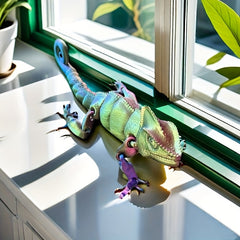 3D Printed Colorful Chameleon Tabletop Ornament