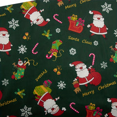 8pcs Christmas Fabric Set Quilting Cotton Craft Fabric Pre Cut Squares