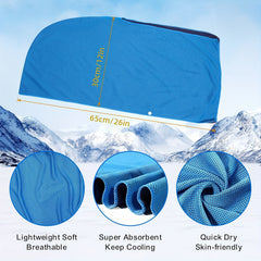 Cooling Hoodie Towel Absorbent Quick Drying Cooling Towels For Neck And Face