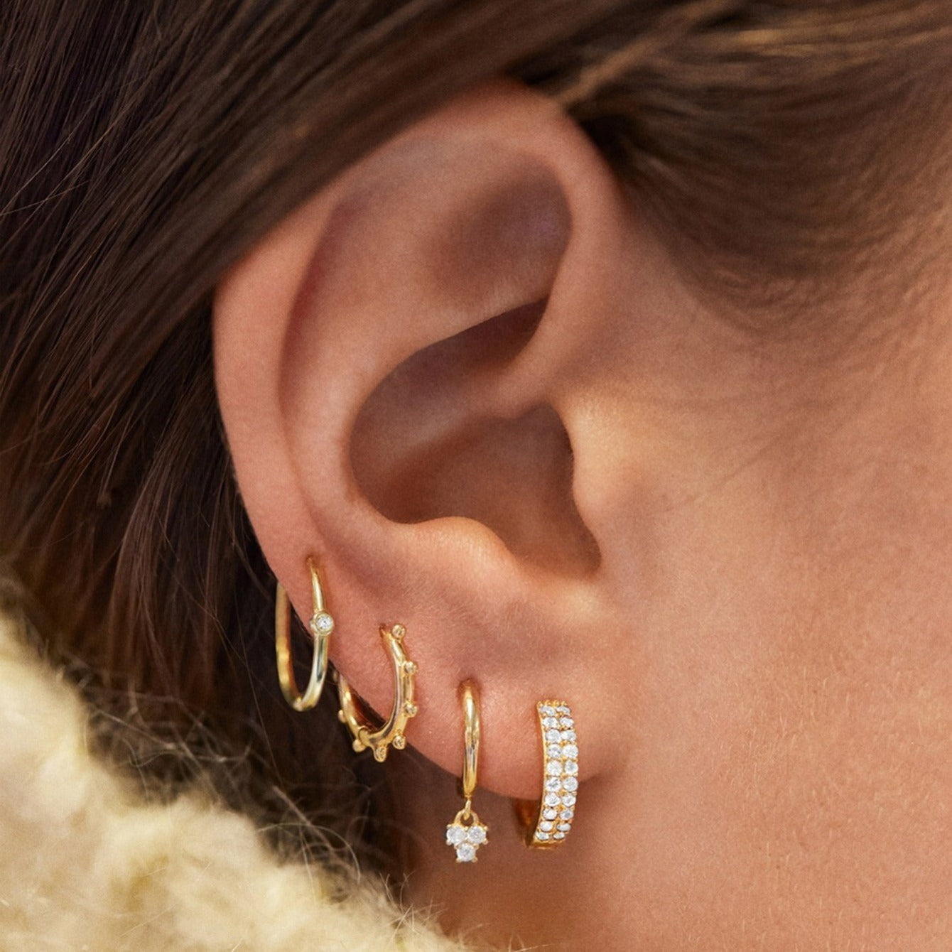 5 Pairs Geometric Stud Earrings Set